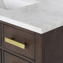 Water Creation Chestnut 48" Single Sink Carrara White Marble Countertop Vanity In Brown Oak with Mirror CH48CW06BK-R21000000