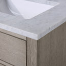 Water Creation Chestnut 60" Double Sink Carrara White Marble Countertop Vanity In Gray Oak with Grooseneck Faucets and Mirrors CH60CW03GK-R21BL1403