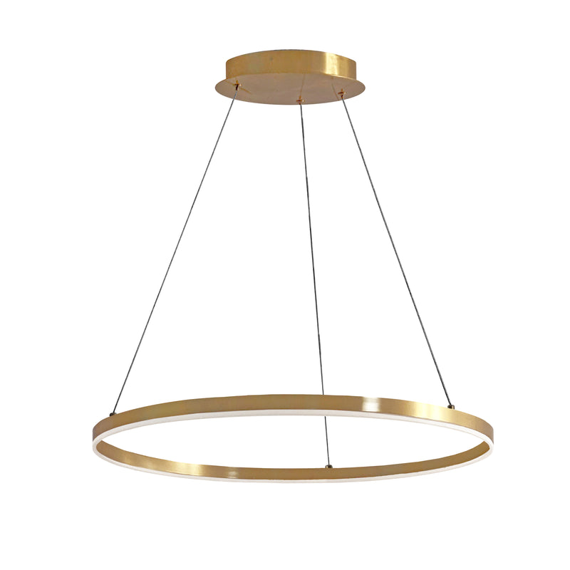 Dainolite 34W Chandelier Aged Brass with White Acrylic Diffuser CIR-2434C-AGB