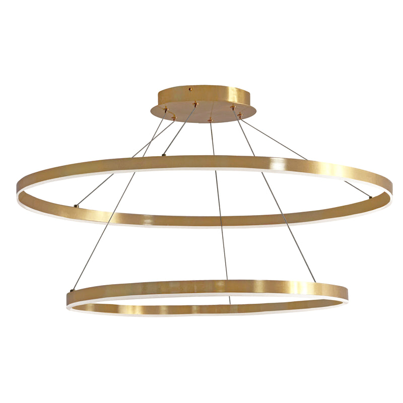 Dainolite 97W Chandelier Aged Brass with White Acrylic Diffuser CIR-3397C-AGB