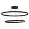 Dainolite 97W Chandelier Matte Black with White Acrylic Diffuser CIR-3397C-MB