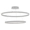 Dainolite 97W Chandelier Silver with White Acrylic Diffuser CIR-3397C-SV