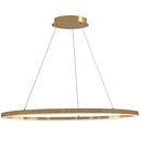 Dainolite 63W Horizontal Chandelier Aged Brass with White Acrylic Diffuser CIR-4463C-AGB