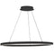 Dainolite 63W Horizontal Chandelier Matte Black with White Acrylic Diffuser CIR-4463C-MB