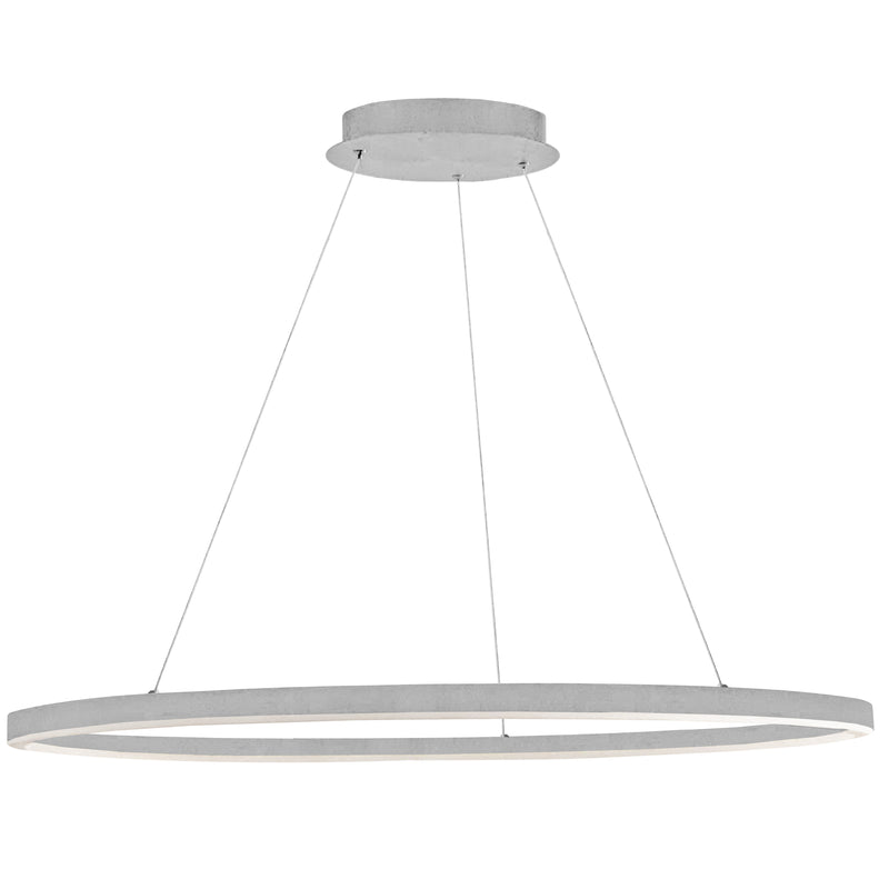 Dainolite 63W Horizontal Chandelier Silver with White Acrylic Diffuser CIR-4463C-SV