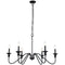 Dainolite 6 Light Incandescent Chandelier Matte Black CLA-366C-MB