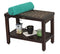 DecoTeak Eleganto 24" Teak Spa Bench with Viro Indoor or Outdoor Rattan Top and Shelf V-DT115