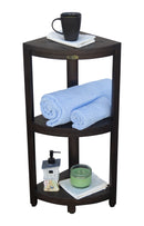 DecoTeak Oasis 3-Tier Teak Corner Shower Shelf 32"