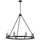 Dainolite 8 Light Incandescent Chandelier Matte Black CLB-368C-MB