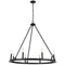 Dainolite 8 Light Incandescent Chandelier Matte Black CLB-368C-MB