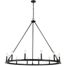 Dainolite 12 Light Incandescent Chandelier Matte Black CLB-4812C-MB