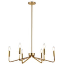 Dainolite 6 Light Incandescent Chandelier Aged Brass Finish CLN-266C-AGB