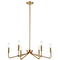 Dainolite 6 Light Incandescent Chandelier Aged Brass Finish CLN-266C-AGB