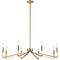 Dainolite 8 Light Incandescent Chandelier Aged Brass Finish CLN-388C-AGB