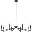 Dainolite 8 Light Incandescent Chandelier Matte Black Finish CLN-388C-MB