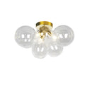 Dainolite 3 Light Halogen Flush Mount Aged Brass with Clear Glass CMT-143FH-CLR-AGB