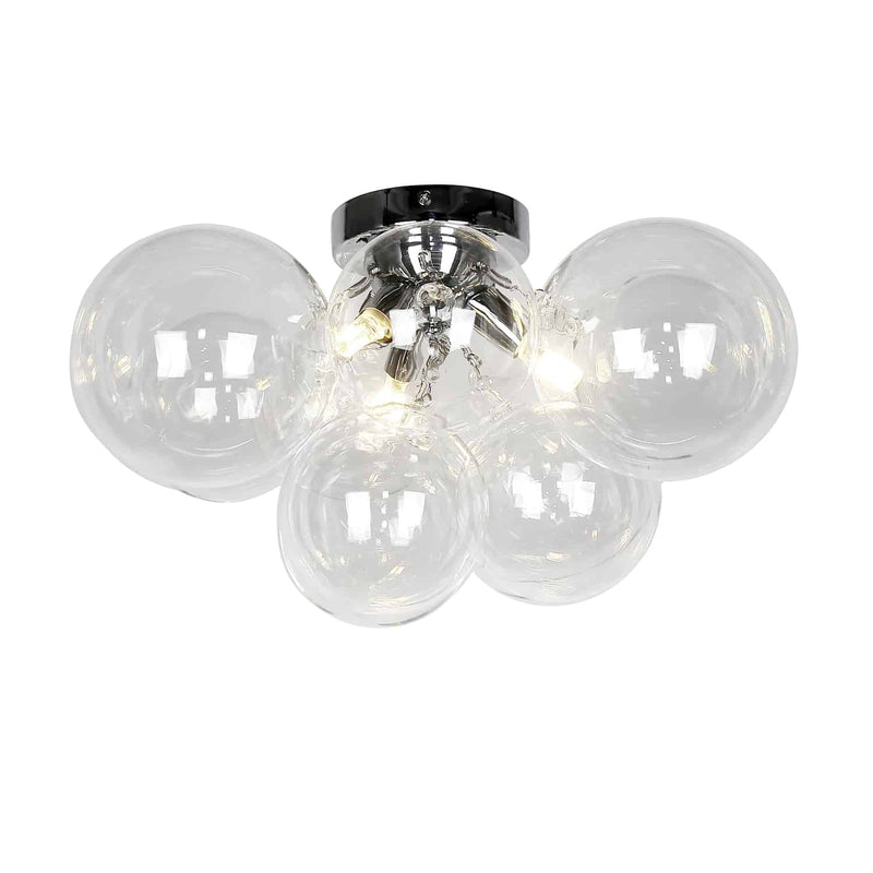 Dainolite 3 Light Flush Mount Pc W/ Clear Glass CMT-143FH-CLR-PC