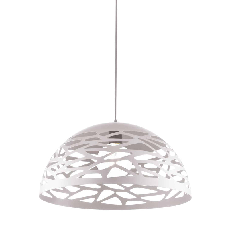 Dainolite 1 Light Pendant Matte White Finish  COR-161P-WH