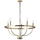 Dainolite 5 Light Incandescent Chandelier Aged Brass Finish CSR-295C-AGB