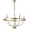 Dainolite 5 Light Incandescent Chandelier Aged Brass Finish CSR-295C-AGB