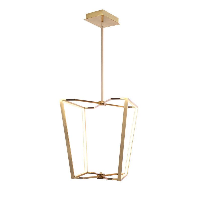 Dainolite 48W Chandelier Aged Brass Finish with White Silicone Diffuser CUR-1848C-AGB