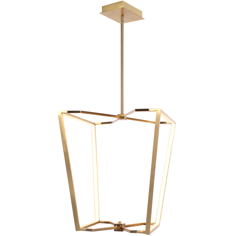 Dainolite 60W Chandelier Aged Brass Finish with White Silicone Diffuser CUR-2260C-AGB