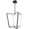 Dainolite 60W Chandelier Matte Black with White Silicone Diffuser CUR-2260C-MB