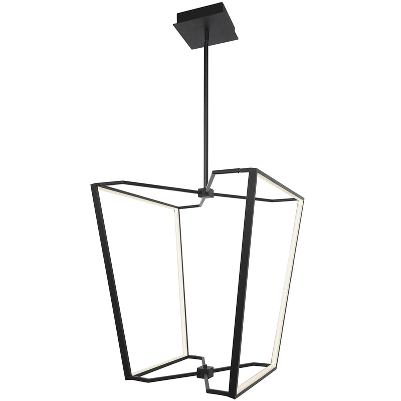 Dainolite 60W Chandelier Matte Black with White Silicone Diffuser CUR-2260C-MB