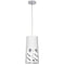 Dainolite 1 Light Cut Out Pendant  Jtone Wht/Sv CUT-P-691