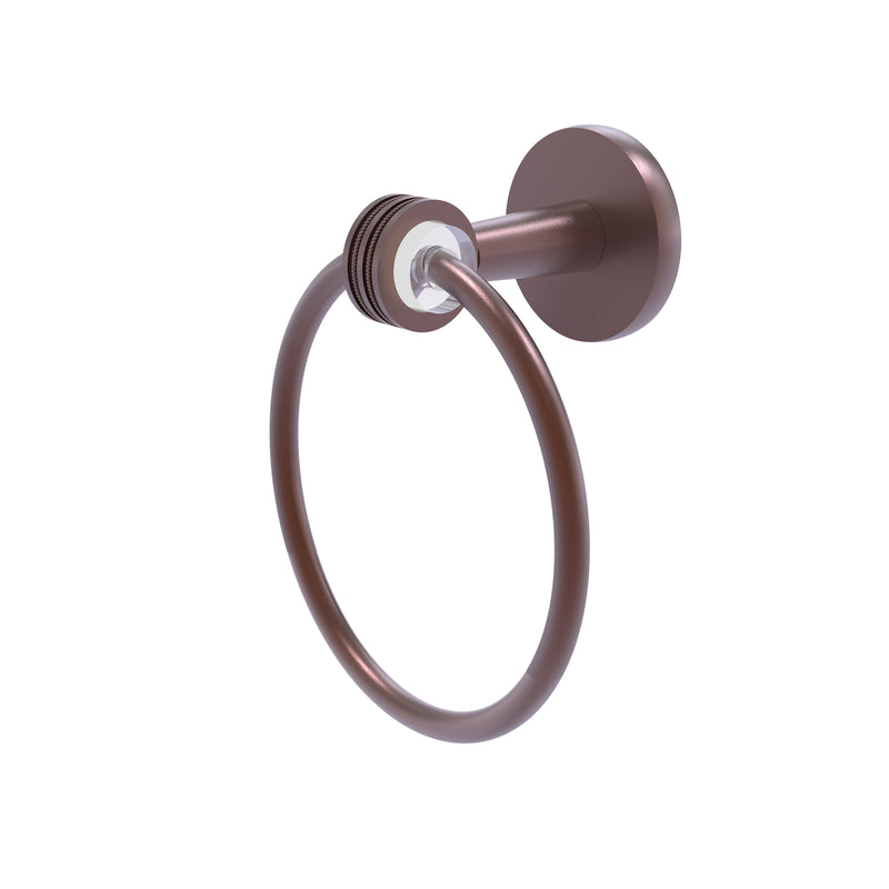 Allied Brass Clearview Collection Towel Ring with Dotted Accents CV-16D-CA