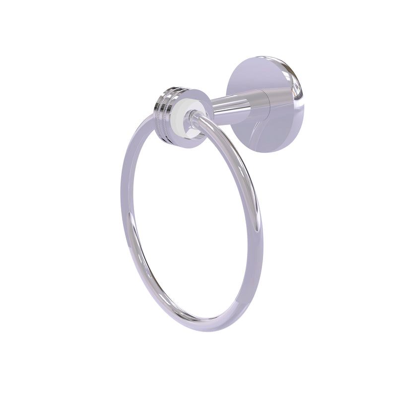 Allied Brass Clearview Collection Towel Ring with Dotted Accents CV-16D-PC