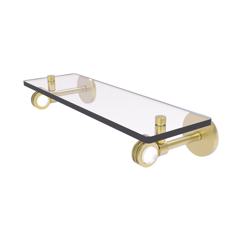 Allied Brass Clearview Collection 16 Inch Glass Shelf with Dotted Accents CV-1D-16-SBR