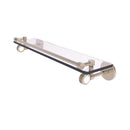 Allied Brass Clearview Collection 22 Inch Gallery Rail Glass Shelf with Dotted Accents CV-1D-22-GAL-PEW