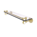 Allied Brass Clearview Collection 22 Inch Gallery Rail Glass Shelf with Groovy Accents CV-1G-22-GAL-SBR