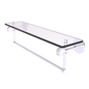 Allied Brass Clearview Collection 22 Inch Glass Shelf with Towel Bar and Dotted Accents CV-1TBD-22-PC