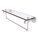 Allied Brass Clearview Collection 22 Inch Glass Shelf with Towel Bar and Dotted Accents CV-1TBD-22-SN