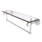 Allied Brass Clearview Collection 22 Inch Glass Shelf with Towel Bar and Dotted Accents CV-1TBD-22-SN