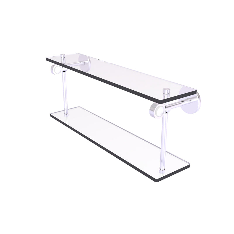 Allied Brass Clearview Collection 16 Inch Two Tiered Glass Shelf CV-2-16-SCH