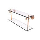 Allied Brass Clearview Collection 22 Inch Two Tiered Glass Shelf CV-2-22-BBR