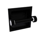 Allied Brass Clearview Collection Recessed Toilet Paper Holder with Groovy Accents CV-24CG-BKM