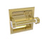 Allied Brass Clearview Collection Recessed Toilet Paper Holder with Groovy Accents CV-24CG-UNL