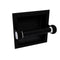 Allied Brass Clearview Collection Recessed Toilet Paper Holder with Twisted Accents CV-24CT-BKM