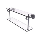 Allied Brass Clearview Collection 22 Inch Two Tiered Glass Shelf with Dotted Accents CV-2D-22-GYM