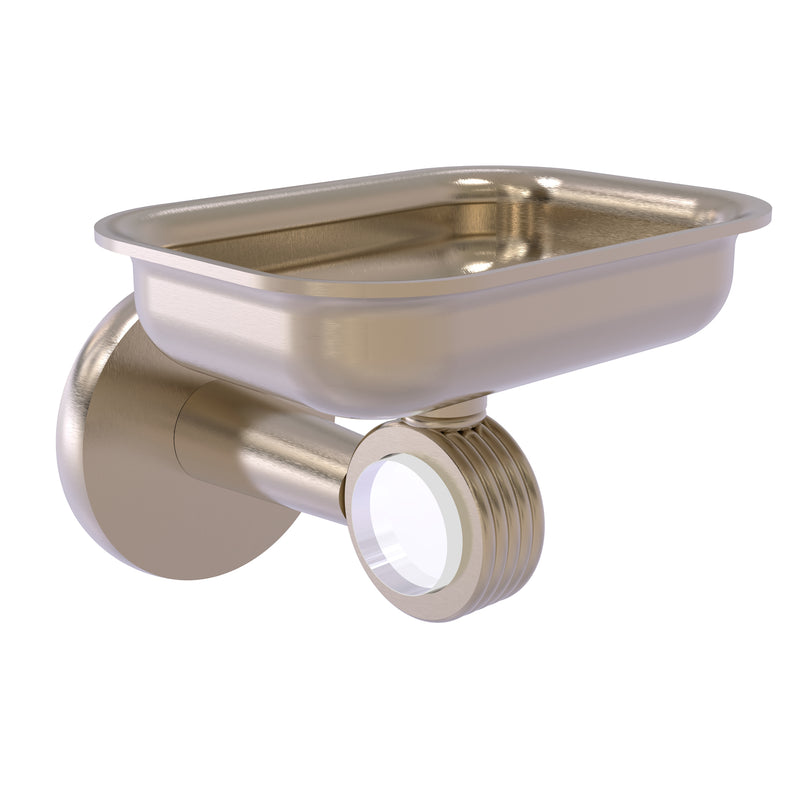 Allied Brass Clearview Collection Wall Mounted Soap Dish Holder with Groovy Accents CV-32G-PEW