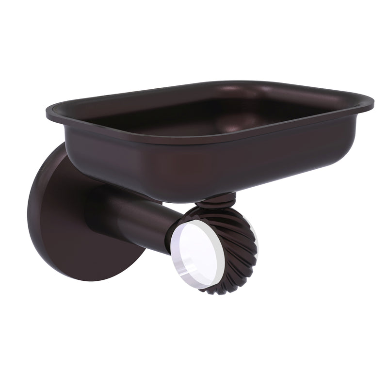 Allied Brass Clearview Collection Wall Mounted Soap Dish Holder with Twisted Accents CV-32T-ABZ