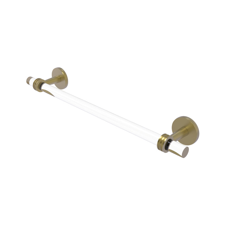 Allied Brass Clearview Collection 18 Inch Towel Bar with Dotted Accents CV-41D-18-SBR