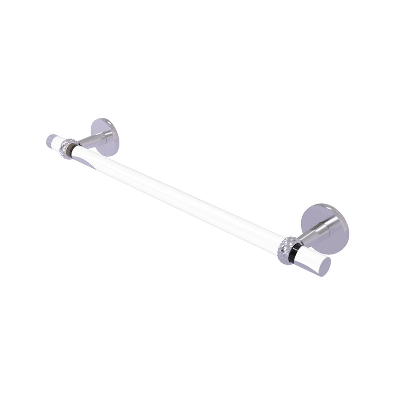 Allied Brass Clearview Collection 36 Inch Towel Bar with Twisted Accents CV-41T-36-SCH