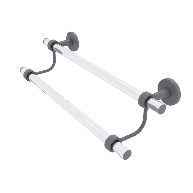 Allied Brass Clearview Collection 24 Inch Double Towel Bar CV-72-24-GYM