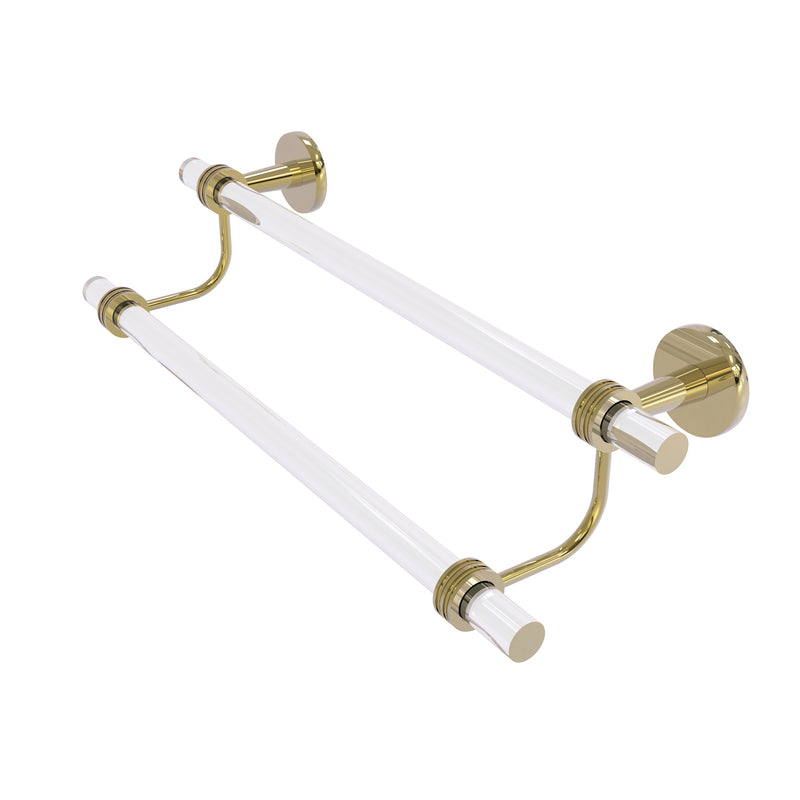 Allied Brass Clearview Collection 18 Inch Double Towel Bar with Dotted Accents CV-72D-18-UNL