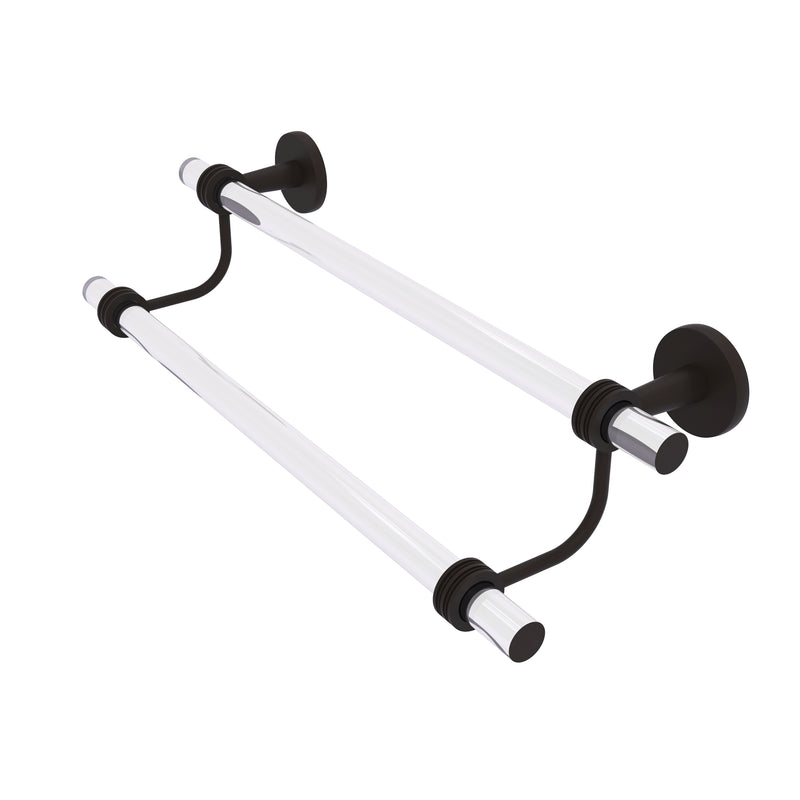 Allied Brass Clearview Collection 24 Inch Double Towel Bar with Dotted Accents CV-72D-24-ORB